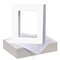 iFrame Pre-Cut White Mats with light Cream Bevel-Cut + Backing Boards + Transparent Clear Plastic Bags